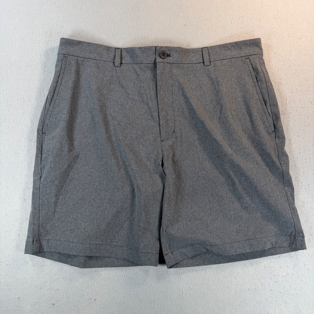 Vineyard Vines Performance Gray Heather Golf Shorts Mens 38 Stretch Wick